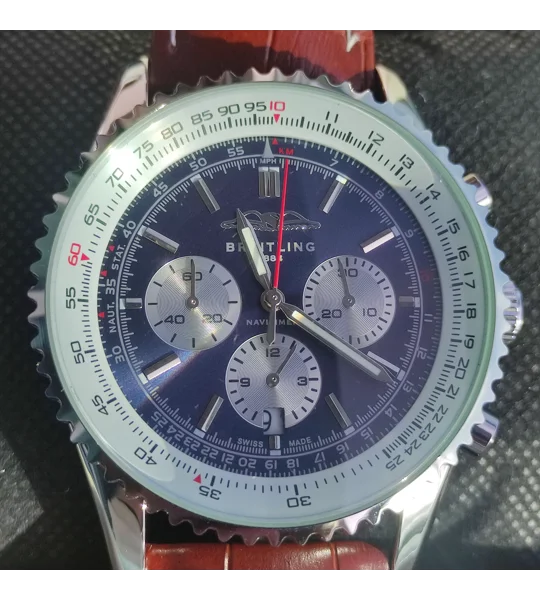 Breitling Navitimer B01 Chronograph 46 46mm, Steel, Alligator Leather, Blue Dial