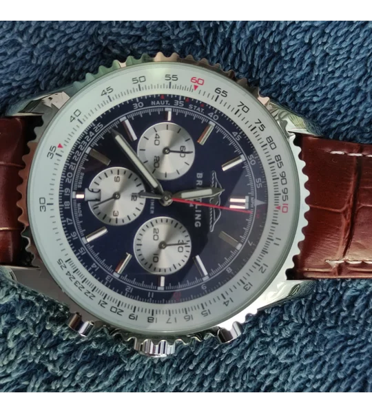 Breitling Navitimer B01 Chronograph 46 46mm, Steel, Alligator Leather, Blue Dial