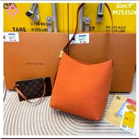 LV Luxury Suede Hobo Shoulder Bag with Monogram Pouch M14416 Low Key All In BB