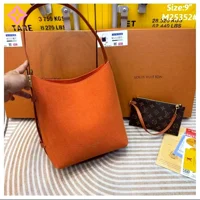 LV Luxury Suede Hobo Shoulder Bag with Monogram Pouch M14416 Low Key All In BB
