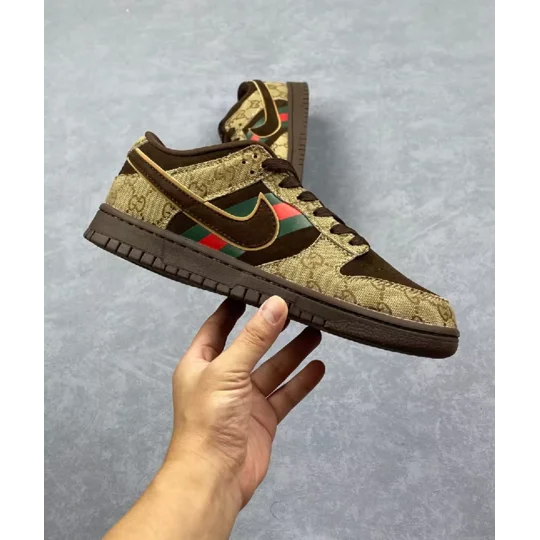 CUSTOM GUCCI x NIKE DUNK LOW – LUXURY STREETWEAR STYLE