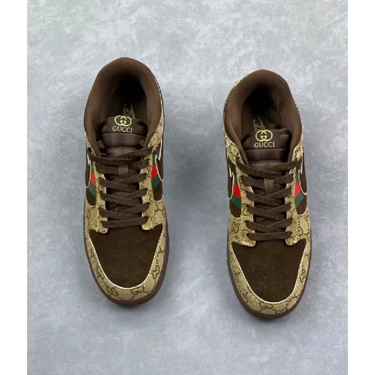 CUSTOM GUCCI x NIKE DUNK LOW – LUXURY STREETWEAR STYLE