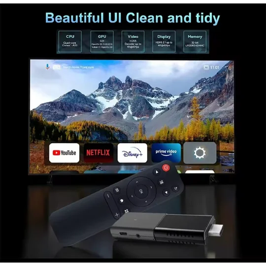 HotRod TV Stick 4K Ultra HD Android Streaming Stick – Plug & Play