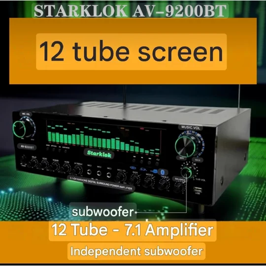 Starklok AV-9200BT 5.1 Channel Karaoke Amplifier with Bluetooth 5.0