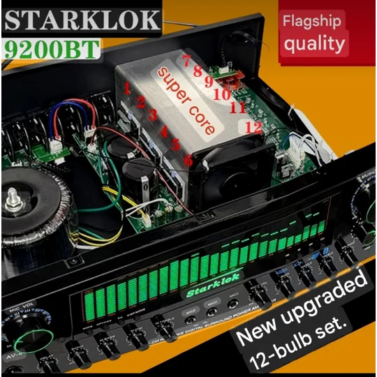 Starklok AV-9200BT 5.1 Channel Karaoke Amplifier with Bluetooth 5.0