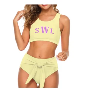 Ladies Personalized High waisted 2 piece Bikini