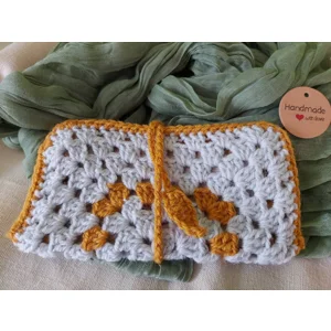 Crochet Rectangular Case - Slim lined Pouch for Crochet Hooks & Pencils etc