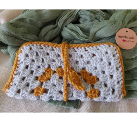 Crochet Rectangular Case - Slim lined Pouch for Crochet Hooks & Pencils etc