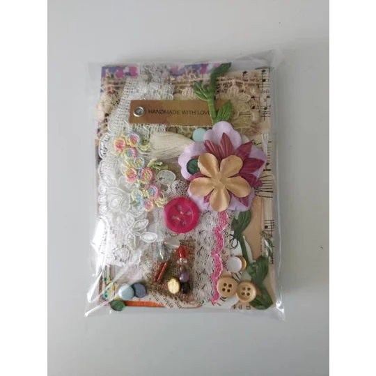 Handmade Notebook & Ephemera Pack - Mixed Media Craft Set