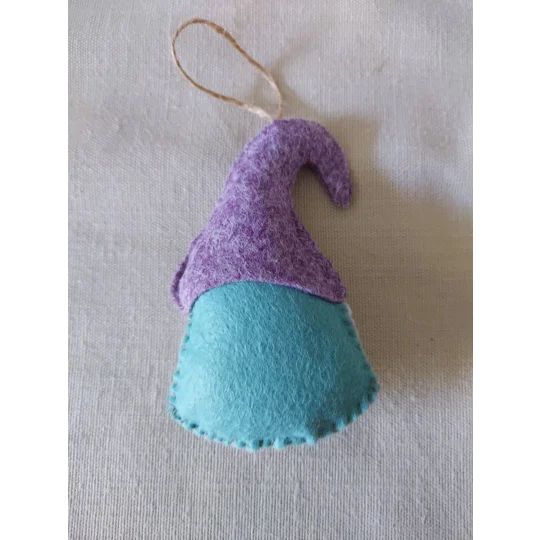 Gnome Felt Hanging Decoration - Purple