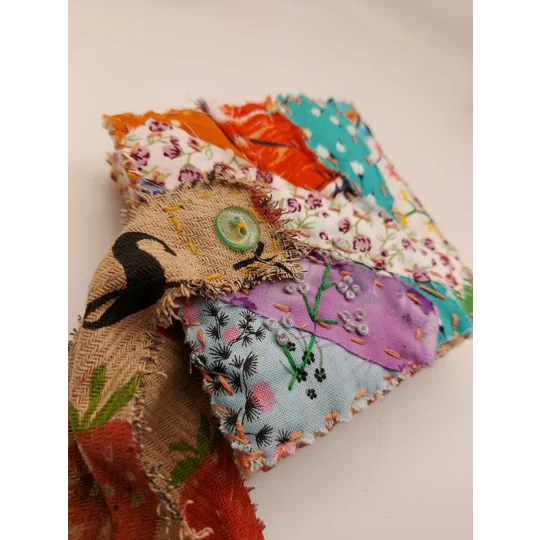 Small Handmade Needle case - Slow Stich Patchwork