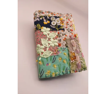 Small Notebook with removable fabric cover - free pen