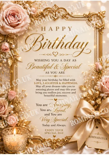 personalised virtual luxury birthday card