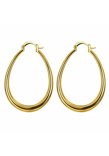 Tube Ear Hoops 14k Gold Plated