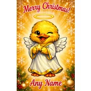 Angel duck Personalised Christmas Card