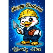 Bricklayer personalised birthday card