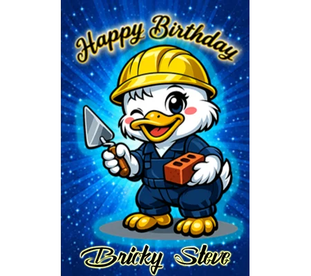 Bricklayer personalised birthday card