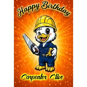 Carpenter  personalised birthday card