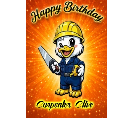 Carpenter personalised birthday card