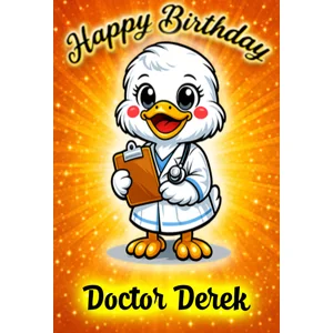 Doctor Personalised birthday card.