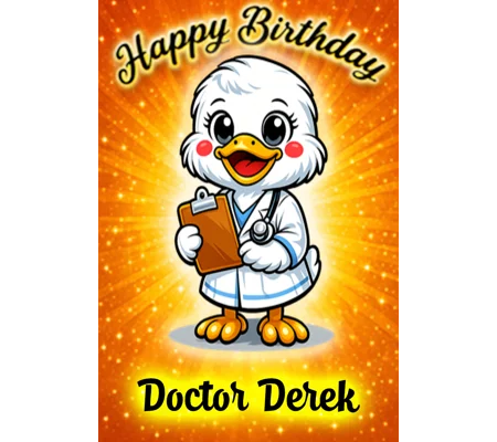 Doctor Personalised birthday card.