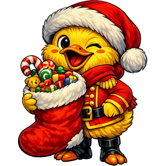 Stocking Filler Duck —A Duckiverse Christmas Card (A5)