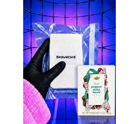 Dove peppermint bark brick
