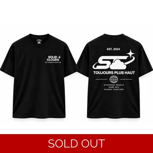 Black/White Solid Clouds T shirt