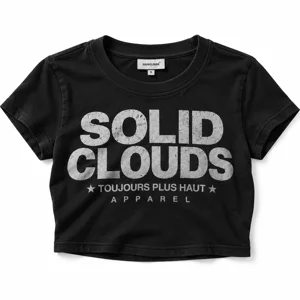 Women’s Black/Silver SC Crop T shirt