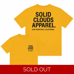 YELLOW Solid Clouds Apparel T