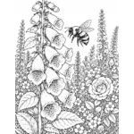 The Bee & Pollinator Gardens Colouring Book