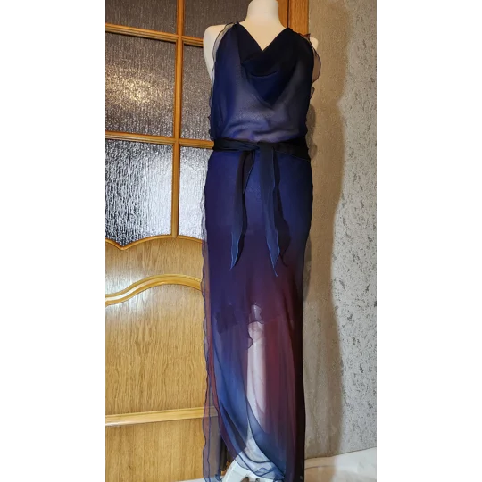 Natur silk Dark blue dress