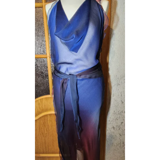 Natur silk Dark blue dress