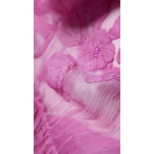Natural Silk Chiffon Pink Dress