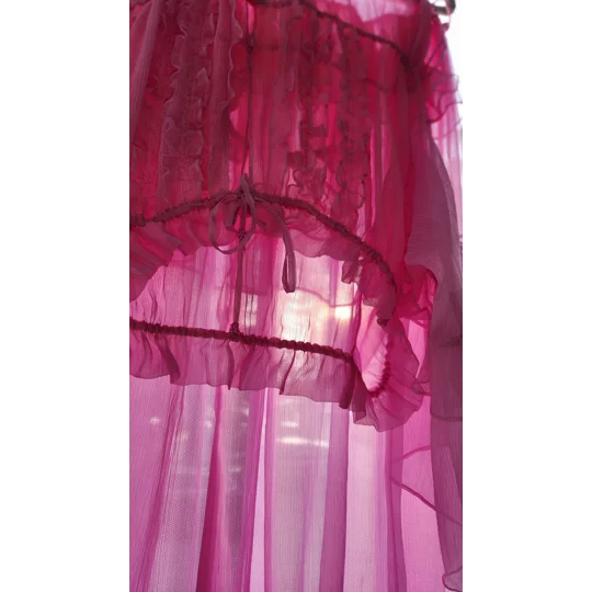 Natural Silk Chiffon Pink Dress