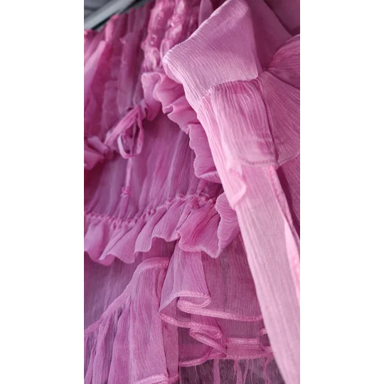 Natural Silk Chiffon Pink Dress