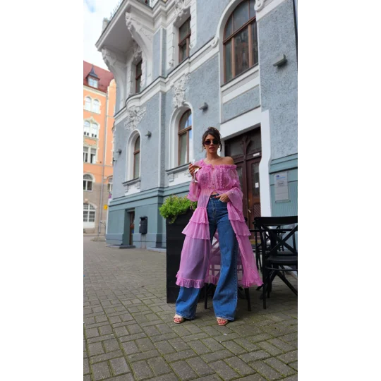 Natural Silk Chiffon Pink Dress