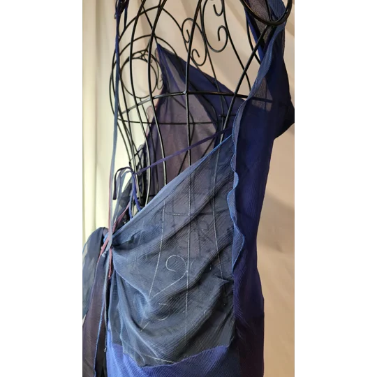 Natur silk Dark blue dress