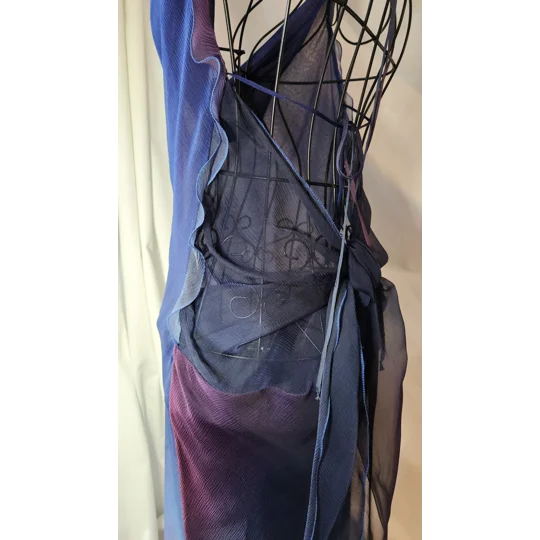 Natur silk Dark blue dress