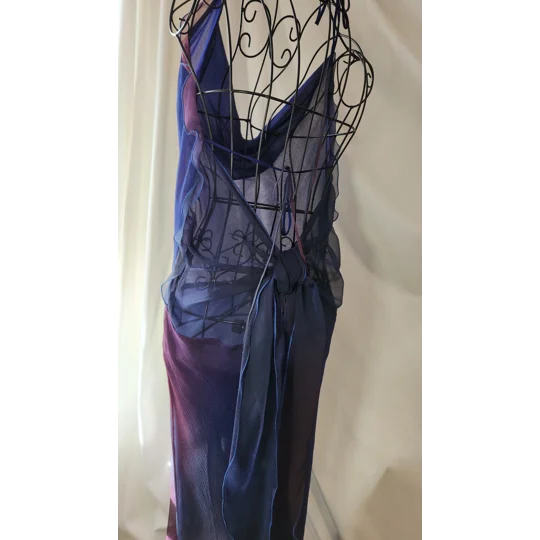 Natur silk Dark blue dress