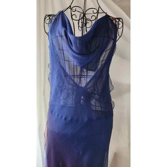 Natur silk Dark blue dress