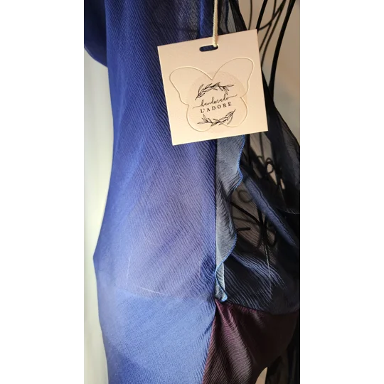 Natur silk Dark blue dress