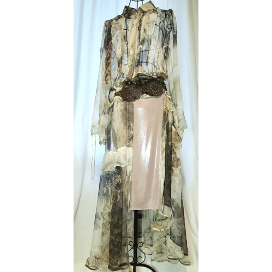 Smoky Garden Silk Dress