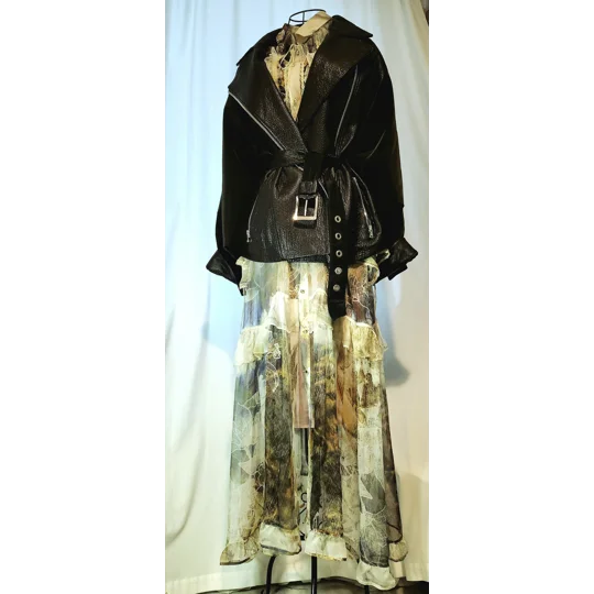 Smoky Garden Silk Dress