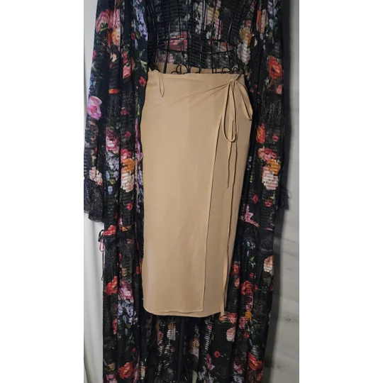 Black Flowers Natural Silk dress