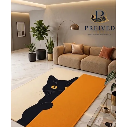 ​The 'Peekaboo Cat' Hand-Tufted Carpet by PREIVED