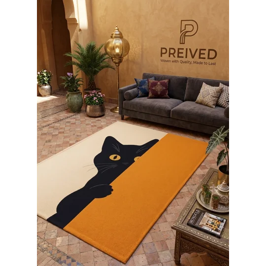 ​The 'Peekaboo Cat' Hand-Tufted Carpet by PREIVED
