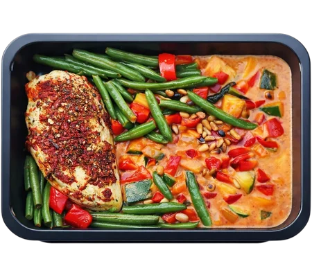Gekruide kipfilet met groenten