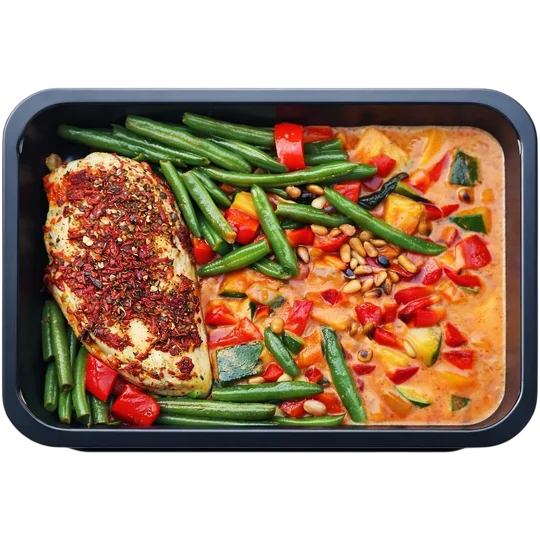 Gekruide kipfilet met groenten