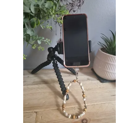 The Driftwood & Cream Phone Strap